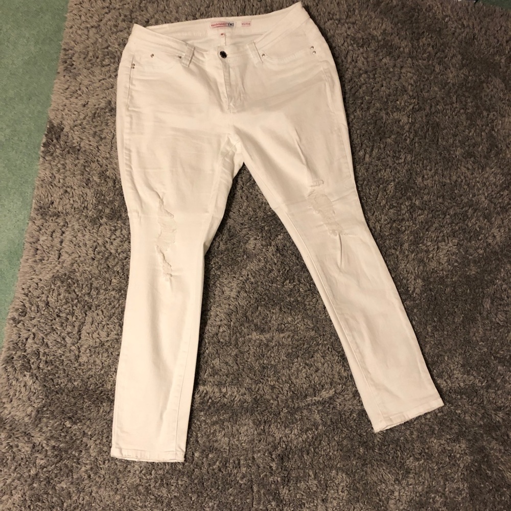 Ripped White Skinny Jeans